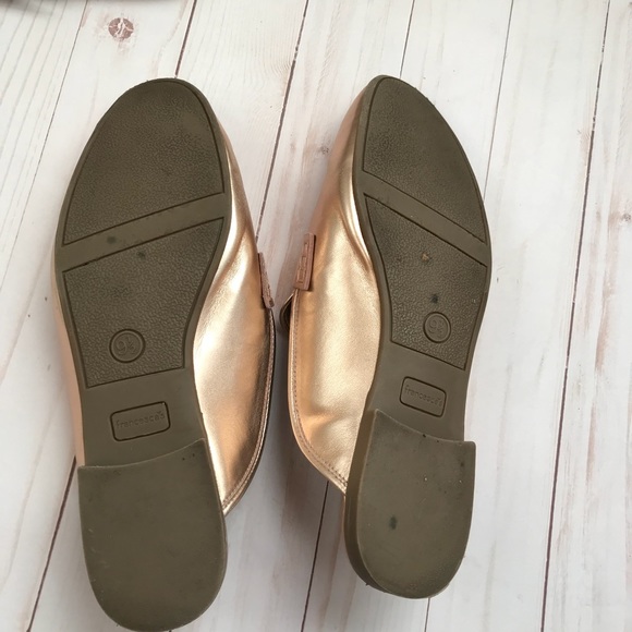 Francesca’s Rose Gold Mule Slides Trendy Chic - Picture 5 of 8